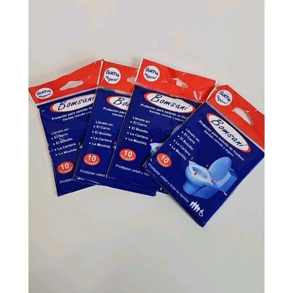 Bomsani Disposable Toilet Seat Covers 4 Packs Portable Travel Bathroom Protector